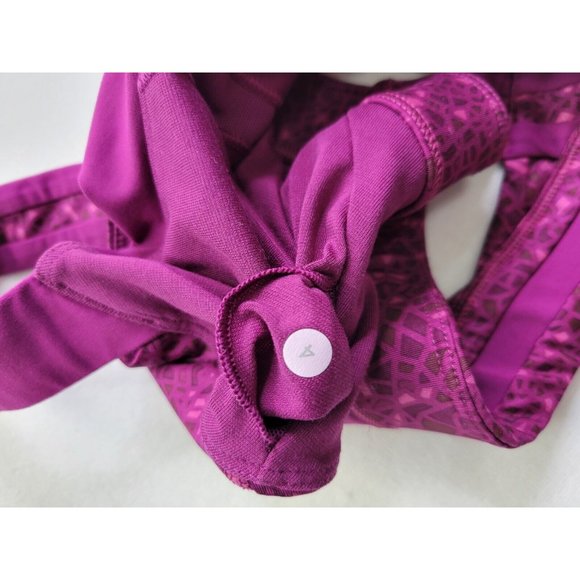 Lululemon Women 4 Purple Layer Sports Bra Wireless Wide Crossback Straps Stretch - Picture 8 of 8